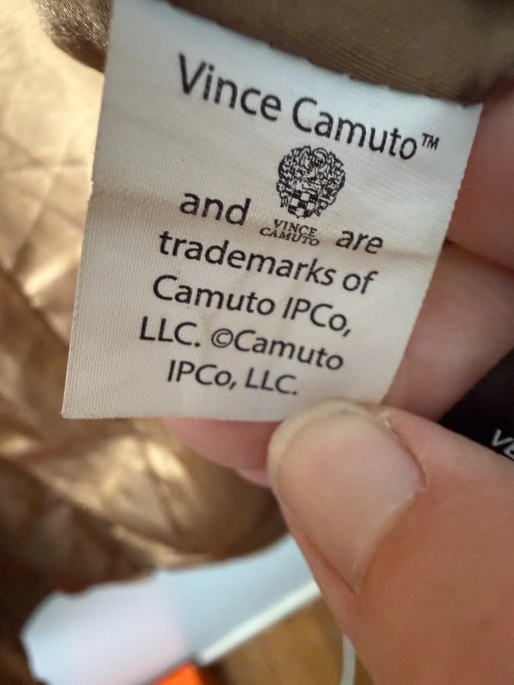 Vince Camuto Camel Trench Coat with Faux Fur Cuffs - Picture 11 of 11